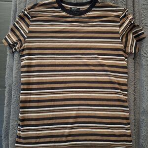 Striped Brown and Black Men's Shirt
